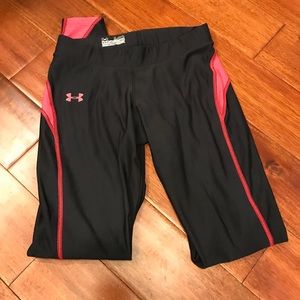 Under Amour Black and Pink Compression Leggings